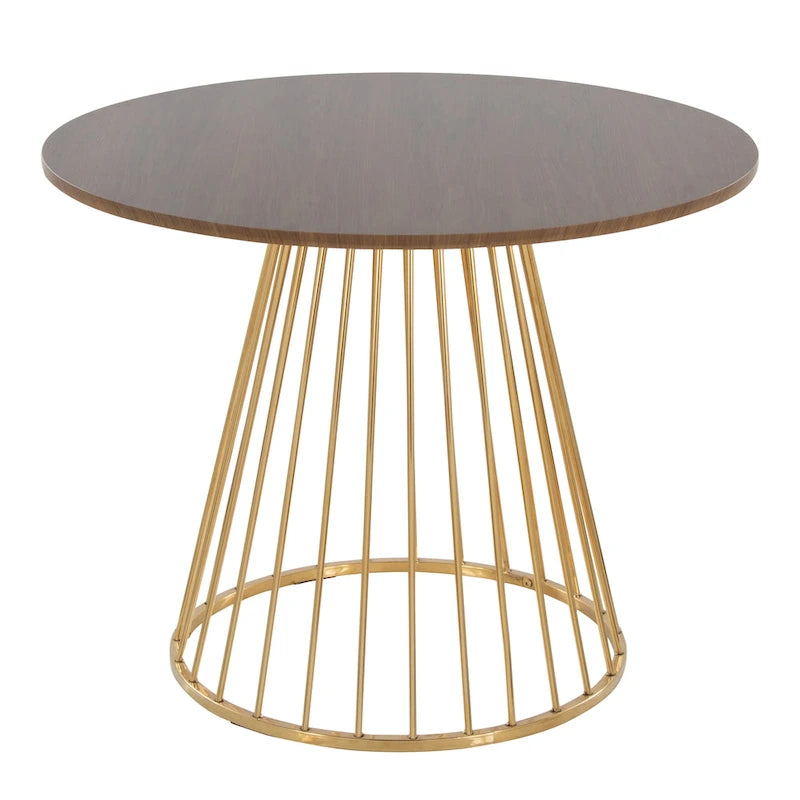 Tavolo da pranzo rotondo con base a piedistallo, stile Mid-Century Modern, 4 posti a sedere