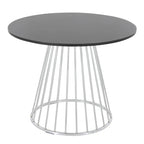 Tavolo da pranzo rotondo con base a piedistallo, stile Mid-Century Modern, 4 posti a sedere