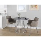 Tavolo da pranzo rotondo con base a piedistallo, stile Mid-Century Modern, 4 posti a sedere