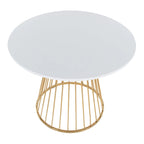 Tavolo da pranzo rotondo con base a piedistallo, stile Mid-Century Modern, 4 posti a sedere