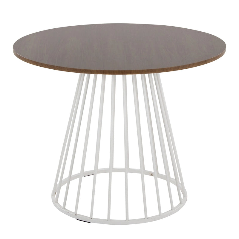 Tavolo da pranzo rotondo con base a piedistallo, stile Mid-Century Modern, 4 posti a sedere