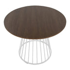 Tavolo da pranzo rotondo con base a piedistallo, stile Mid-Century Modern, 4 posti a sedere