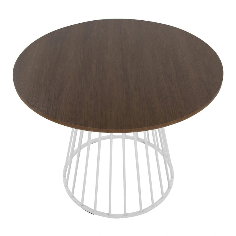 Tavolo da pranzo rotondo con base a piedistallo, stile Mid-Century Modern, 4 posti a sedere