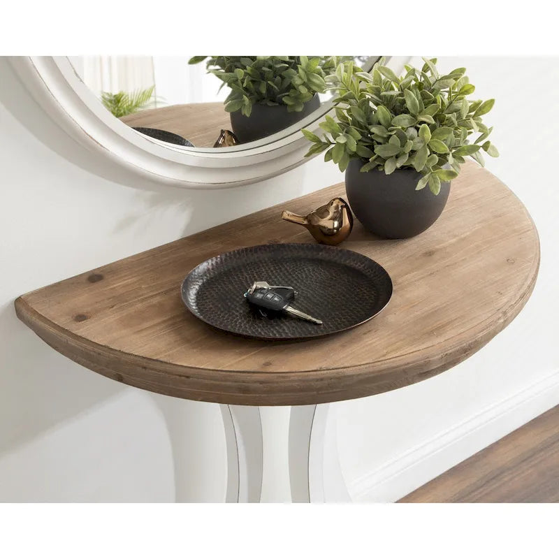 Consolle in legno, Tavolo da divano da ingresso o corridoio con ripiano inferiore, 76,2 cm L x 38,1 cm P x 78,7 cm H