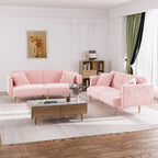 Divano Letto Futon Convertibile, Rivestimento Trapuntato con Bottoni, Bracciolo Pieghevole, Divano Letto per Piccoli Spazi
