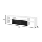 Ida Mobile TV da 75 Pollici, con 2 Cassetti, Bianco Lucido