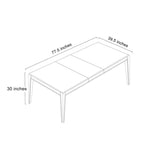 *Limited* Zarbel 6-8 People Tavolo da Pranzo Rettangolare Modern Farmhouse Legno Massello con Prolunghe per Sala da Pranzo Cucina