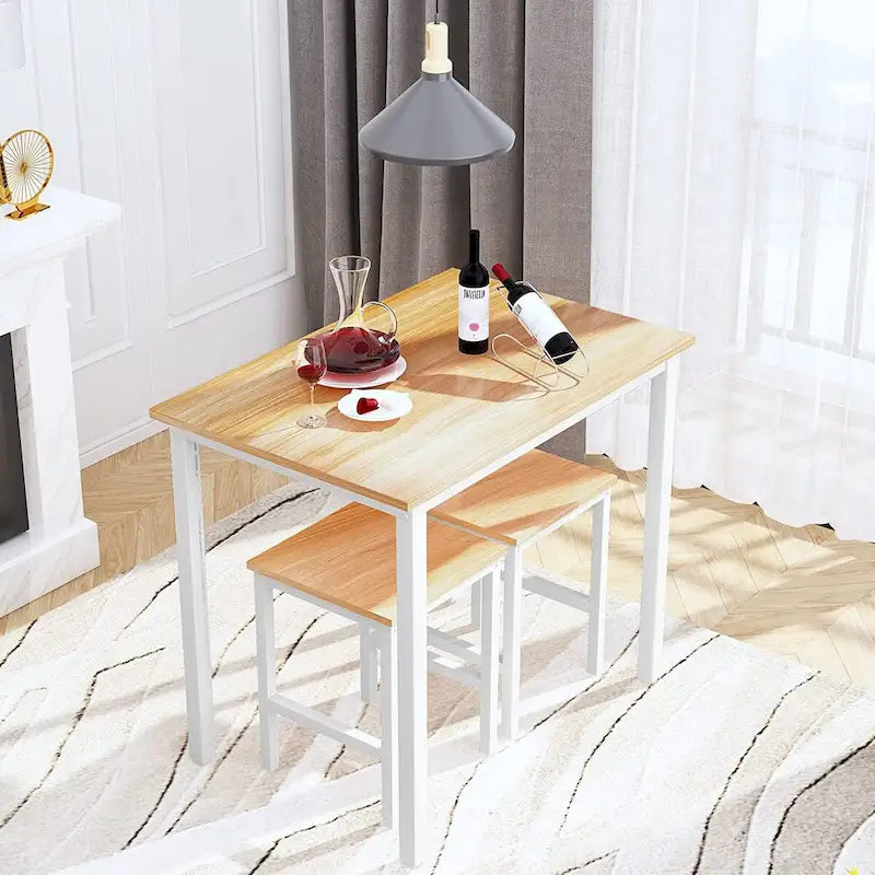 Set Tavolo da Pranzo Piccolo per 2, Mobili per Cucina Domestica Scelta Perfetta, Compatto e Resistente, Facile Montaggio