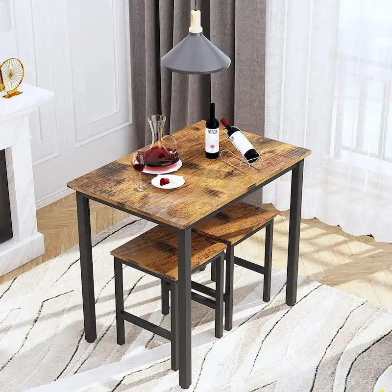 Set Tavolo da Pranzo Piccolo per 2, Mobili per Cucina Domestica Scelta Perfetta, Compatto e Resistente, Facile Montaggio