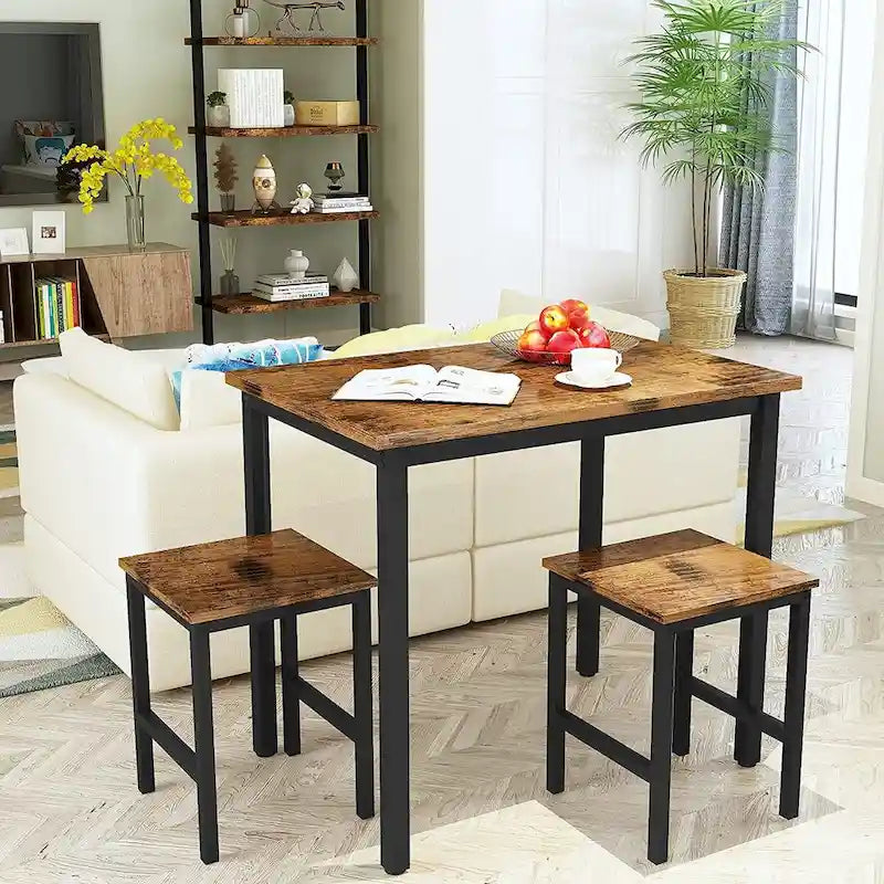 Set Tavolo da Pranzo Piccolo per 2, Mobili per Cucina Domestica Scelta Perfetta, Compatto e Resistente, Facile Montaggio