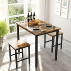 Set Tavolo da Pranzo Piccolo per 2, Mobili per Cucina Domestica Scelta Perfetta, Compatto e Resistente, Facile Montaggio