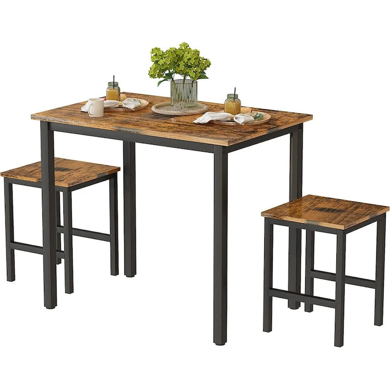 Set Tavolo da Pranzo Piccolo per 2, Mobili per Cucina Domestica Scelta Perfetta, Compatto e Resistente, Facile Montaggio