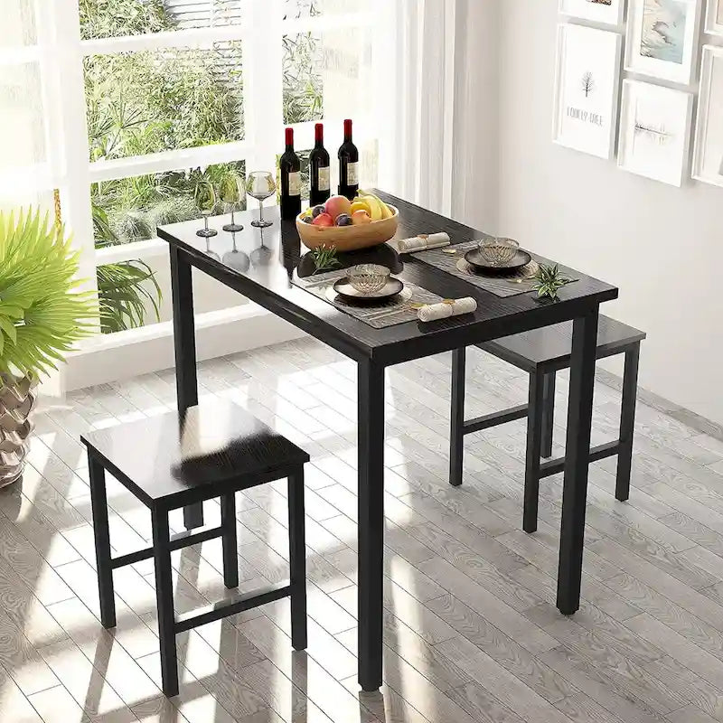 Set Tavolo da Pranzo Piccolo per 2, Mobili per Cucina Domestica Scelta Perfetta, Compatto e Resistente, Facile Montaggio