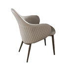Liy Set di 2 Sedie da Pranzo da 26 Pollici, Imbottite Curve, in Ecopelle Beige Trapuntata