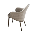 Liy Set di 2 Sedie da Pranzo da 26 Pollici, Imbottite Curve, in Ecopelle Beige Trapuntata